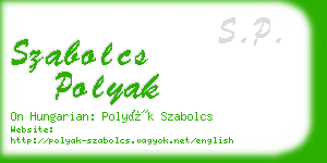 szabolcs polyak business card